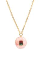 Matchesfashion.com Retrouvai - Lollipop Tourmaline, Opal & 14kt Gold Necklace - Womens - Pink