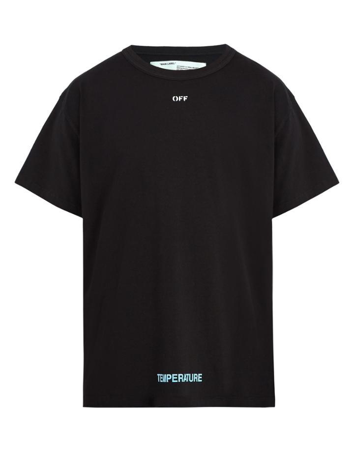 Off-white Logo-print Crew-neck Cotton T-shirt