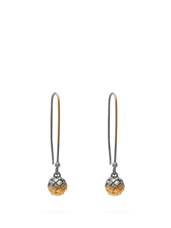 Bottega Veneta Intrecciato Drop Earrings
