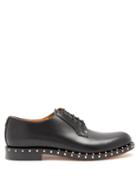 Matchesfashion.com Valentino - Micro Rockstud Leather Derby Shoes - Mens - Black