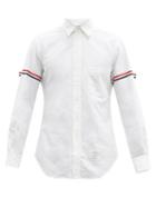 Thom Browne - Tricolour-stripe Cotton-oxford Shirt - Mens - White
