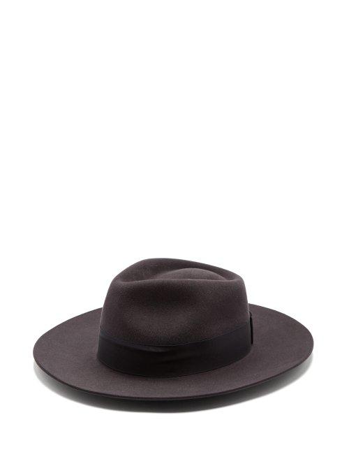 Matchesfashion.com Hillier Bartley - Portobello Felt Hat - Womens - Grey