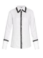 Jupe By Jackie Hempel Fringe-trimmed Linen Shirt