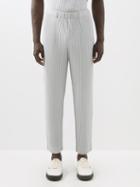 Homme Pliss Issey Miyake - Technical-pleated Trousers - Mens - Light Grey