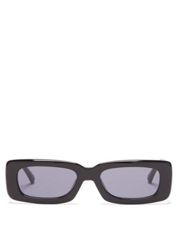 Ladies Accessories The Attico - X Linda Farrow Mini Marfa Rectangle Sunglasses - Womens - Black