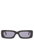 Ladies Accessories The Attico - X Linda Farrow Mini Marfa Rectangle Sunglasses - Womens - Black