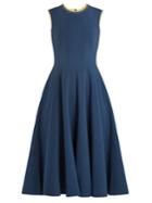 Roksanda Loren Sleeveless Silk-trimmed Cady Dress