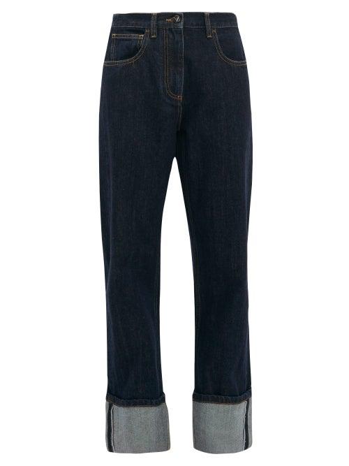Matchesfashion.com Valentino - Turn Up Selvedge Denim Jeans - Womens - Denim