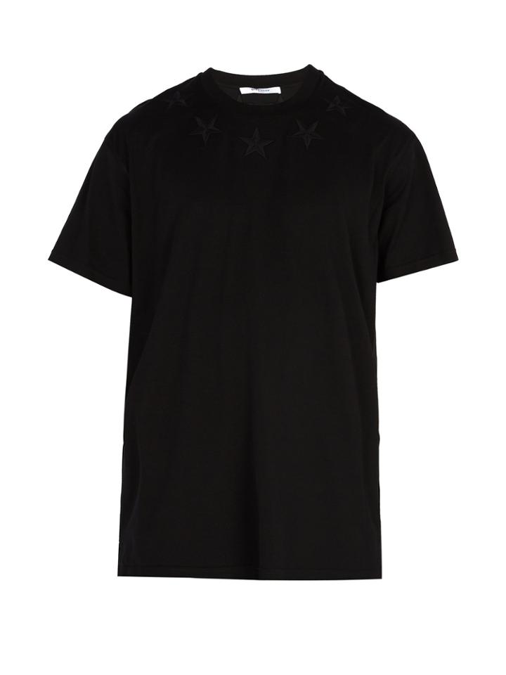Givenchy Star-embroidered Long-line T-shirt