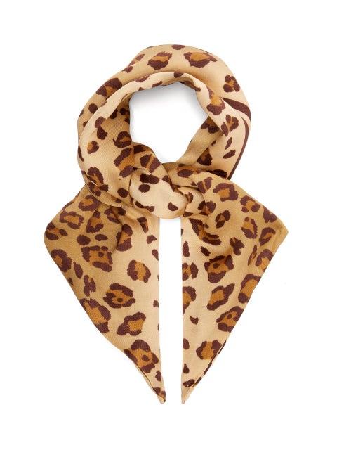 Matchesfashion.com Hillier Bartley - Leopard-print Hair Scarf - Womens - Leopard