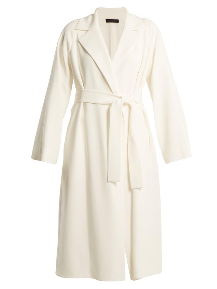 The Row Bruner Tie-waist Crepe Coat