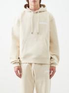 Jacquemus - Logo-print Organic Cotton-jersey Hooded Sweatshirt - Mens - Light Beige