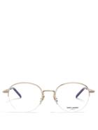 Saint Laurent Round Half-frame Glasses