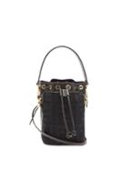 Matchesfashion.com Fendi - Mon Tresor Mini Ff Logo-jacquard Bucket Bag - Womens - Black Multi