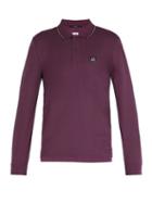 Matchesfashion.com C.p. Company - Long Sleeved Cotton Polo Shirt - Mens - Purple