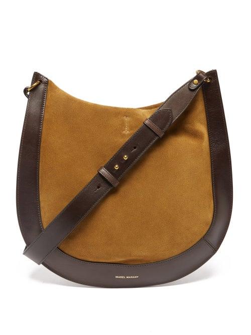Isabel Marant - Moskan Suede And Leather Shoulder Bag - Womens - Beige