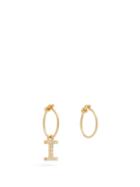 Matchesfashion.com Theodora Warre - Mismatched I Charm Gold Plated Hoop Earrings - Womens - Gold