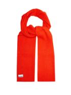 Matchesfashion.com Ganni - Ribbed Lambswool Blend Scarf - Womens - Red