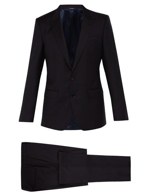 Matchesfashion.com Dolce & Gabbana - Martini Slim Fit Wool Suit - Mens - Navy