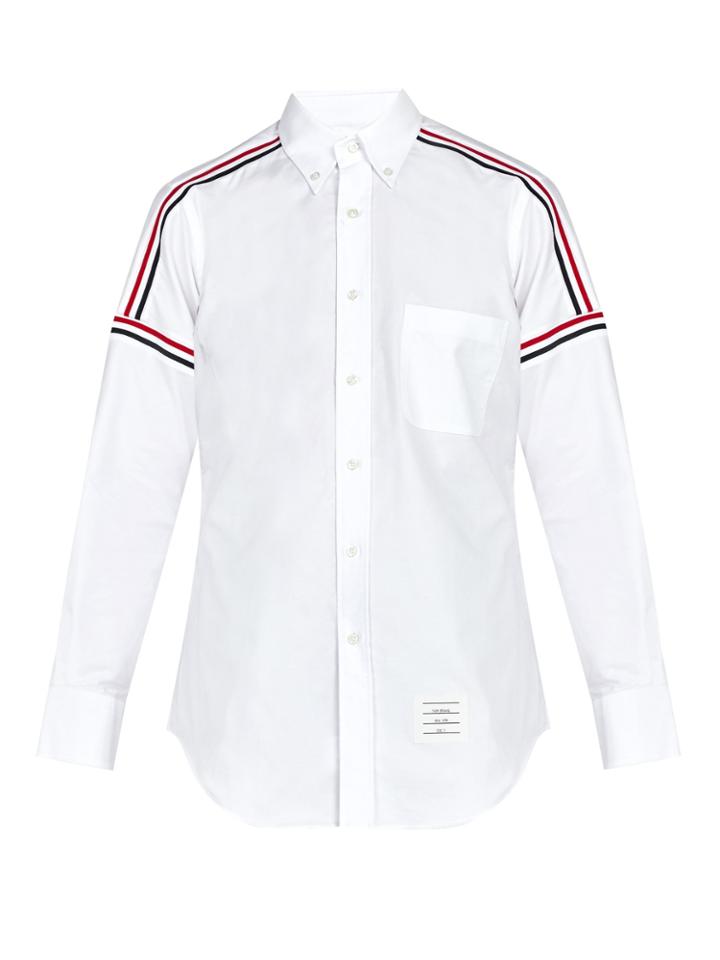 Thom Browne Button-down Woven Cotton Shirt