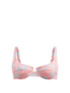 Matchesfashion.com Fisch - Grenadins Recycled Fibre-blend Bikini Top - Womens - Pink Print