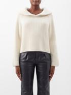 Khaite - Raisa Shawl Collar Cashmere Sweater - Womens - Cream