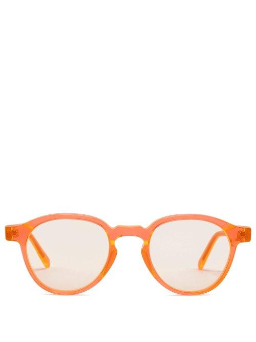 Matchesfashion.com Retrosuperfuture - The Iconic Series Round Frame Sunglasses - Womens - Orange