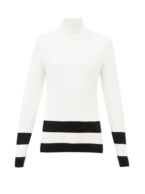 Matchesfashion.com Fusalp - Ubac Intarsia-striped Sweater - Womens - White