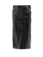 The Attico - High-rise Vinyl Pencil Skirt - Womens - Black