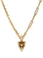 Matchesfashion.com Yvonne Lon - Leopard Diamond & 18kt Gold Pendant Necklace - Womens - Gold Multi