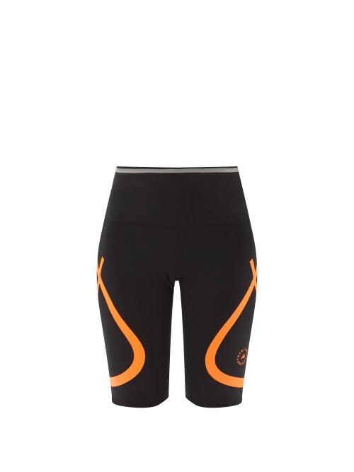 Adidas By Stella Mccartney - Truepace Logo-print Jersey Running Shorts - Womens - Black