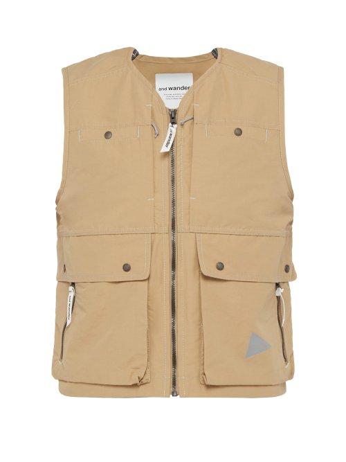 Matchesfashion.com And Wander - Multi Pocket Technical Gilet - Mens - Beige