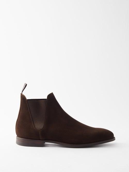 Crockett & Jones - Suede Chelsea Boots - Mens - Brown