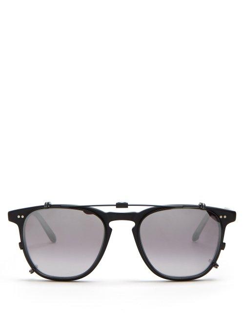 Matchesfashion.com Garrett Leight - Brooks 47 Glasses - Mens - Black Multi