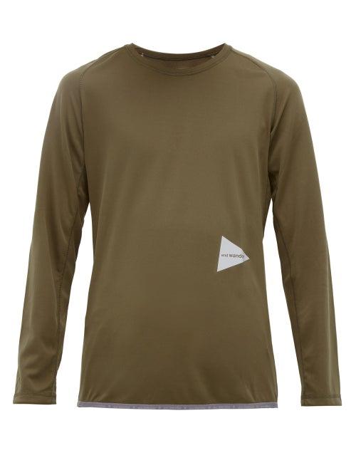Matchesfashion.com And Wander - Logo Print Long Sleeve T Shirt - Mens - Beige