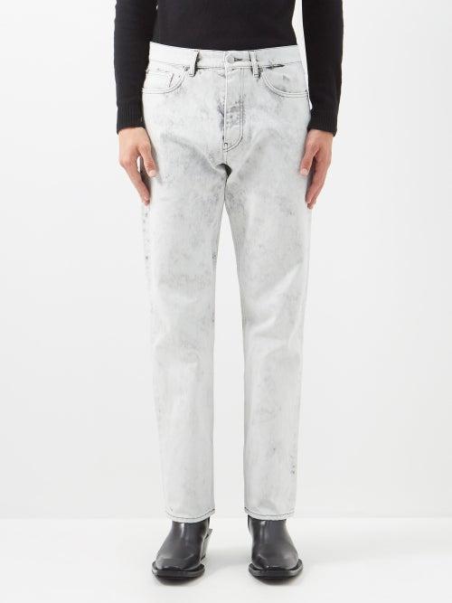 Sunflower - Standard Acid-wash Straight-leg Jeans - Mens - White