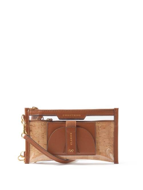 Anya Hindmarch - Everything Leather-trim Vinyl Pouch - Womens - Tan
