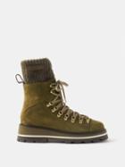 Jimmy Choo - Chike Leather Ankle Boots - Womens - Green