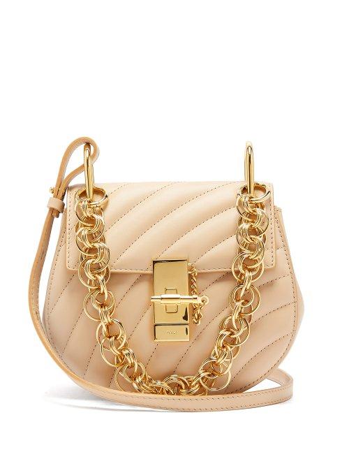 Matchesfashion.com Chlo - Drew Bijou Mini Leather Cross Body Bag - Womens - Beige
