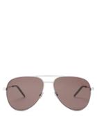 Matchesfashion.com Saint Laurent - Classic Aviator Sunglasses - Womens - White Black
