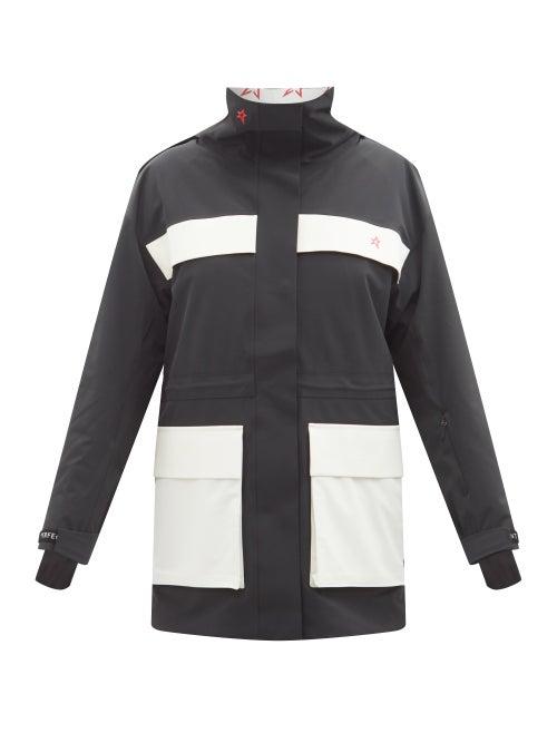 Perfect Moment - Sub-peak Padded Nylon-blend Hooded Ski Jacket - Womens - Black White