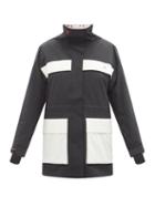Perfect Moment - Sub-peak Padded Nylon-blend Hooded Ski Jacket - Womens - Black White