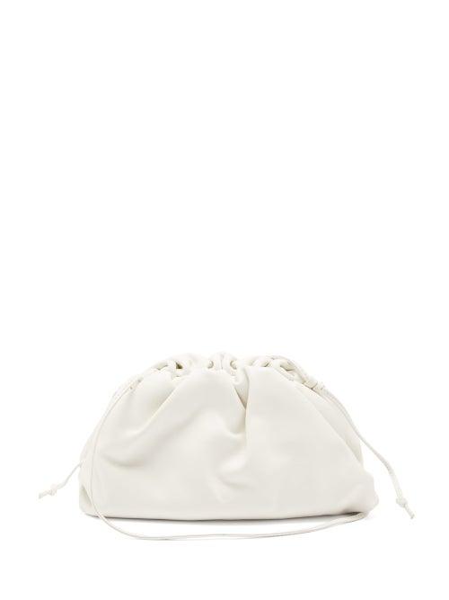 Matchesfashion.com Bottega Veneta - The Pouch Small Leather Clutch - Womens - White