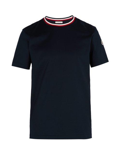 Matchesfashion.com Moncler - Cotton Jersey T Shirt - Mens - Navy