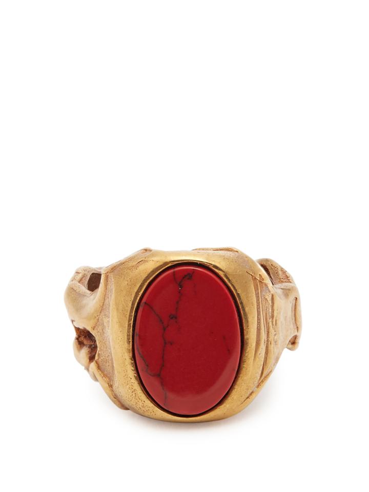 Valentino Stone-embellished Signet Ring