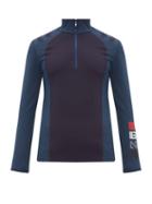 Matchesfashion.com Bogner - Half Zip Technical Jersey Sweater - Mens - Blue