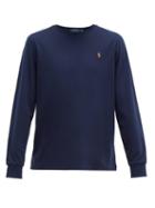 Matchesfashion.com Polo Ralph Lauren - Custom Slim Fit Cotton Jersey Long Sleeved T Shirt - Mens - Navy