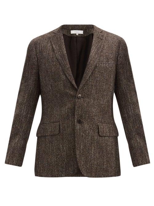 Matchesfashion.com Sasquatchfabrix - Cowboy Single-breasted Melange Blazer - Mens - Brown