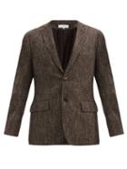 Matchesfashion.com Sasquatchfabrix - Cowboy Single-breasted Melange Blazer - Mens - Brown