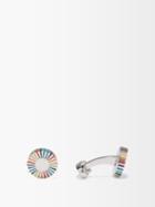 Paul Smith - Striped Metal Cufflinks - Mens - Silver Multi